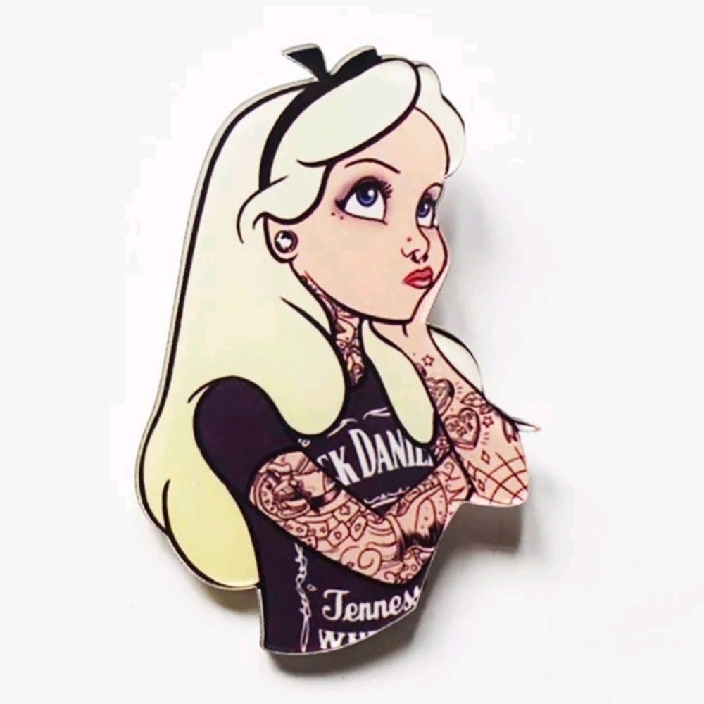 Alice in Wonderland Pin Tattooed Gothic Punk